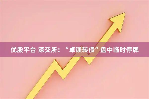 优股平台 深交所：“卓镁转债”盘中临时停牌