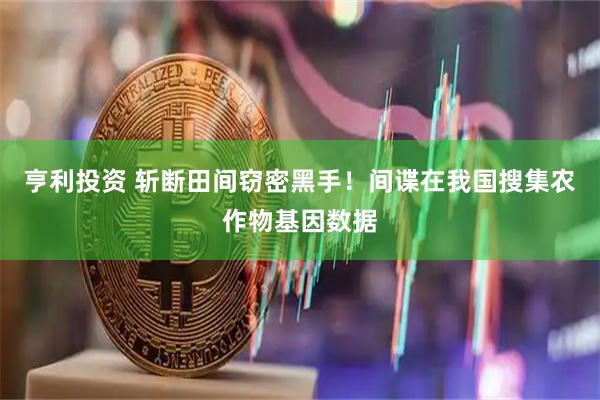 亨利投资 斩断田间窃密黑手！间谍在我国搜集农作物基因数据
